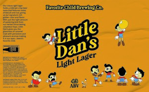 Favorite Child Brewing Co. Little Dan's Light Lager April 2023