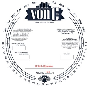 Von C Brewing Co. Kolsch Style Ale