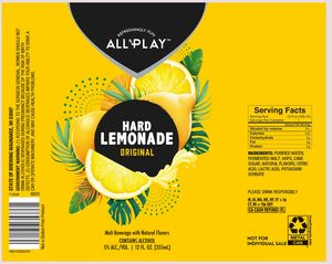 State Of Brewing All Play Hard Lemonade Original April 2023