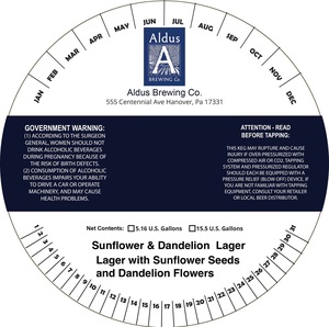 Aldus Brewing Co. Sunflower And Dandelion Lager