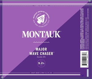 Montauk Brewing Company Major Wave Chaser Double IPA April 2023