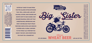 Door County Brewing Co. Big Sister Hibiscus Wheat Ale April 2023
