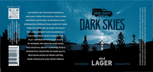 Door County Brewing Co. Dark Skies Dark Lager April 2023