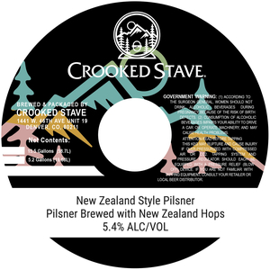 Crooked Stave New Zealand Style Pilsner April 2023