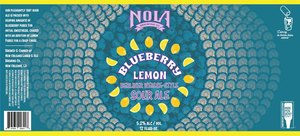 Nola Brewing Blueberry Lemon Berliner Weisse-style Sour Ale April 2023