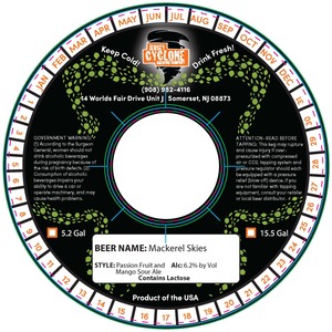 Jersey Cyclone Brewing Company Mackerel Skies