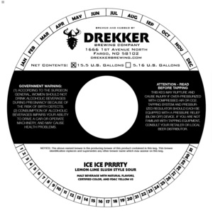 Drekker Brewing Company Ice Ice Prrrty Lemon Lime