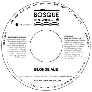 Bosque Brewing Co Blonde Ale