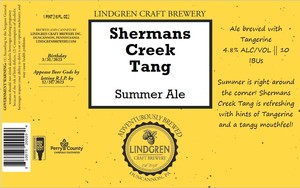 Lindgren Craft Brewery Inc Shermans Creek Tang