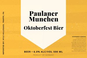 Paulaner Oktoberfest Bier April 2023