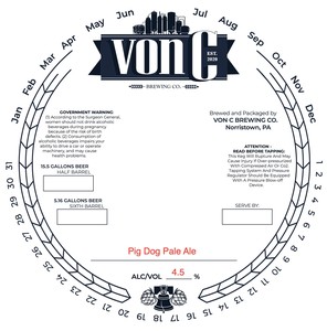Vonc Brewing Co. Pig Dog Pale Ale April 2023