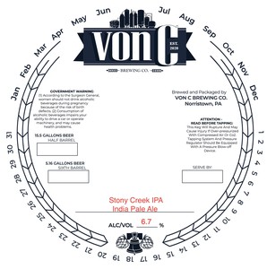 Vonc Brewing Co. Stony Creek IPA India Pale Ale