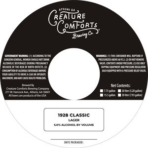 Creature Comforts Brewing Co. 1928 Classic April 2023