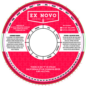 Ex Novo Brewing Company There Is No "i" In Steam