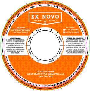 Ex Novo Brewing Company Dentelle Dank April 2023