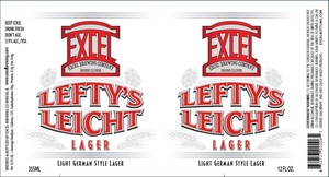 Excel Brewing Company Lefty's Leicht Lager April 2023
