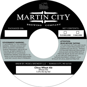 Martin City Citrus Wheat Ale April 2023