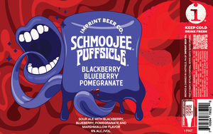Imprint Beer Co. Schmoojee Puffsicle Blackberry Blueberry Pomegranate