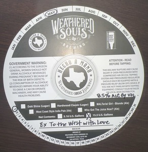 Weathered Souls Brewing Co. To The West, With Love