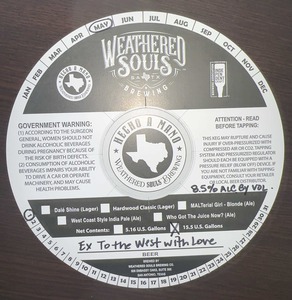 Weathered Souls Brewing Co. To The West, With Love May 2023