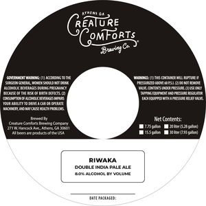 Creature Comforts Brewing Co. Riwaka April 2023