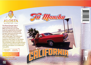 Alosta Brewing Co. Fu Manchu Blood Orange California Summer Lager