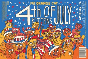 Fat Orange Cat 4th Of July Kittens