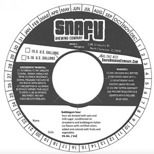 Snafu Brewing Company Bubblegum Sour April 2023