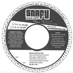 Snafu Brewing Company Electric Acid Test: Red April 2023