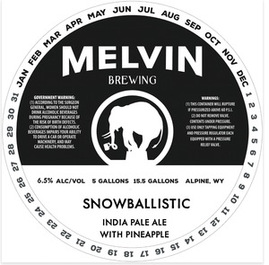 Melvin Brewing Snowballistic April 2023