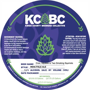 Kings County Brewers Collective Croc, Squawk & Two Smoking Squirrels April 2023