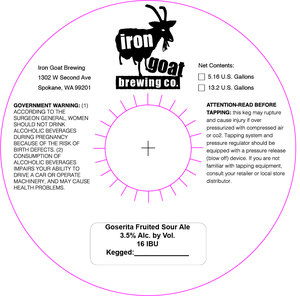 Iron Goat Brewing Goserita Fruited Sour Ale