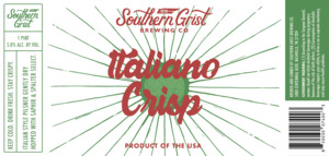 Southern Grist Brewing Co Italiano Crisp May 2023