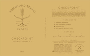 Wheatland Spring Farm + Brewery Checkpoint April 2023