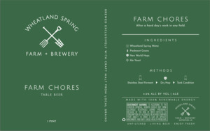 Wheatland Spring Farm + Brewery Farm Chores April 2023