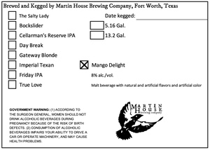 Martin House Brewing Company Mango Delight