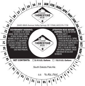 A Homestead Brew South Dakota Pale Ale April 2023