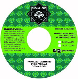 Precarious Beer Project Paparazzi Lightning