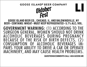 Goose Island Beer Co. Oktoberfest April 2023