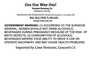 Verdant Brewing Oss Oss Wee Oss!