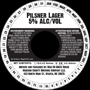 Mad Co Brew House Pilsner Lager