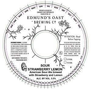 Edmund's Oast Brewing Co. Sour Strawberry Lemon April 2023