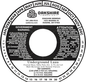 Oakshire Brewing Underground Luau
