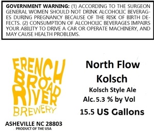 French Broad River Brewery North Flow Kolsch