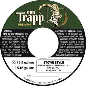 Von Trapp Brewing Hopfen Weisse