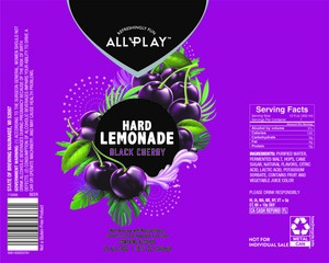State Of Brewing All Play Hard Lemonade Black Cherry May 2023