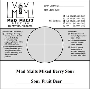 Mad Malts Mixed Berry Sour 