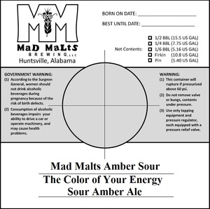 Mad Malts Amber Sour The Color Of Your Energy