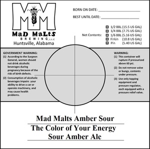 Mad Malts Amber Sour The Color Of Your Energy May 2023