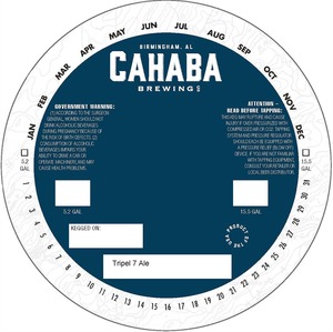 Cahaba Brewing Co. Tripel 7 Ale May 2023